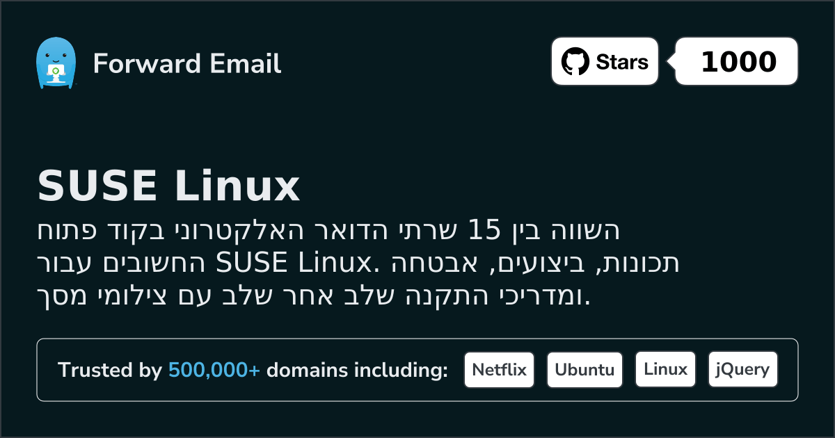 15 שרתי דואר אלקטרוני בקוד פתוח חשובים עבור SUSE Linux 2026