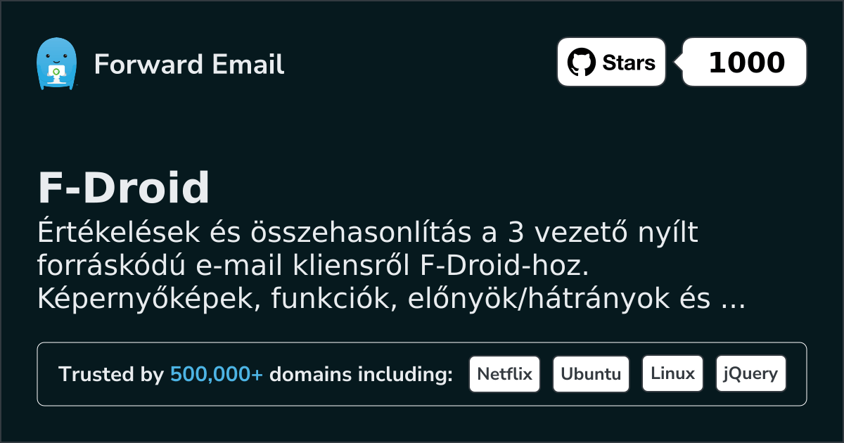 3 vezető nyílt forráskódú e-mail kliens F-Droid 2026-hoz