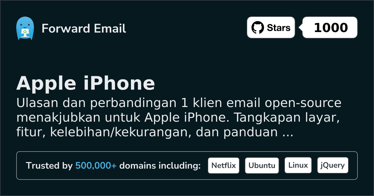 1 Klien Email Sumber Terbuka Menakjubkan untuk Apple iPhone 2026