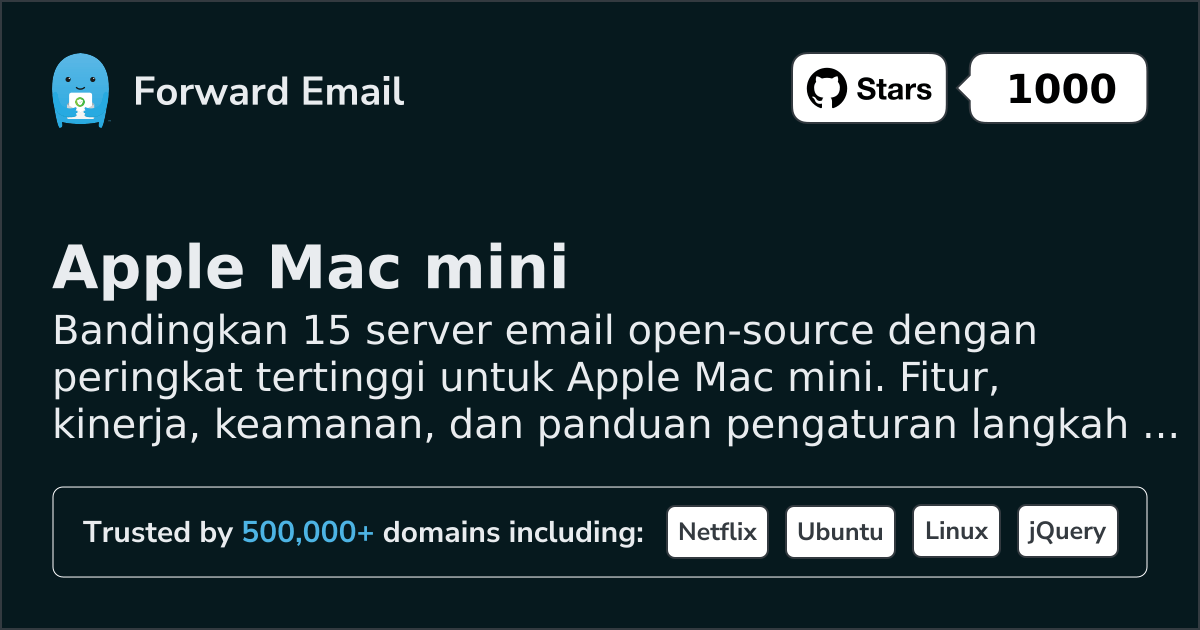 15 Server Email Sumber Terbuka dengan Peringkat Tertinggi untuk Apple Mac mini 2026