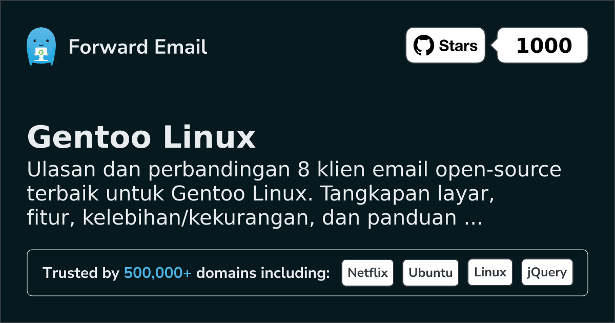 8 Klien Email Open Source Terbesar untuk Gentoo Linux 2026