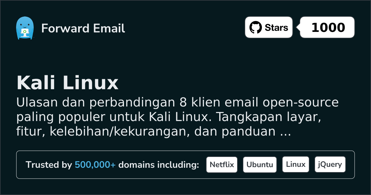 8 Klien Email Open Source Paling Populer untuk Kali Linux 2026