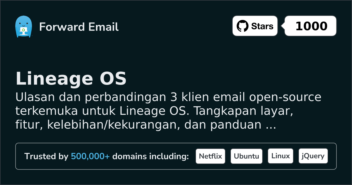 3 Klien Email Open Source Terdepan untuk Lineage OS 2026