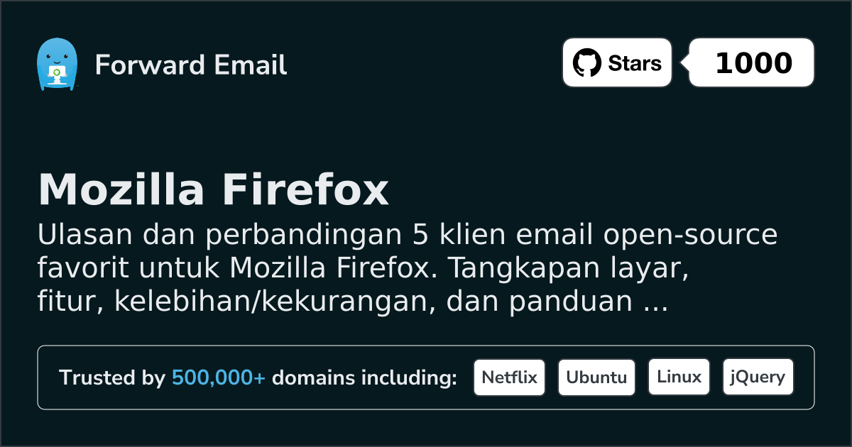 5 Klien Email Open Source Favorit untuk Mozilla Firefox 2026