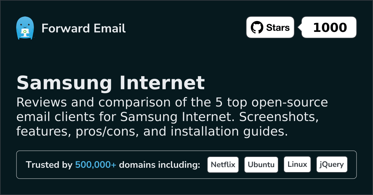5 Klien Email Open Source Teratas untuk Samsung Internet 2026