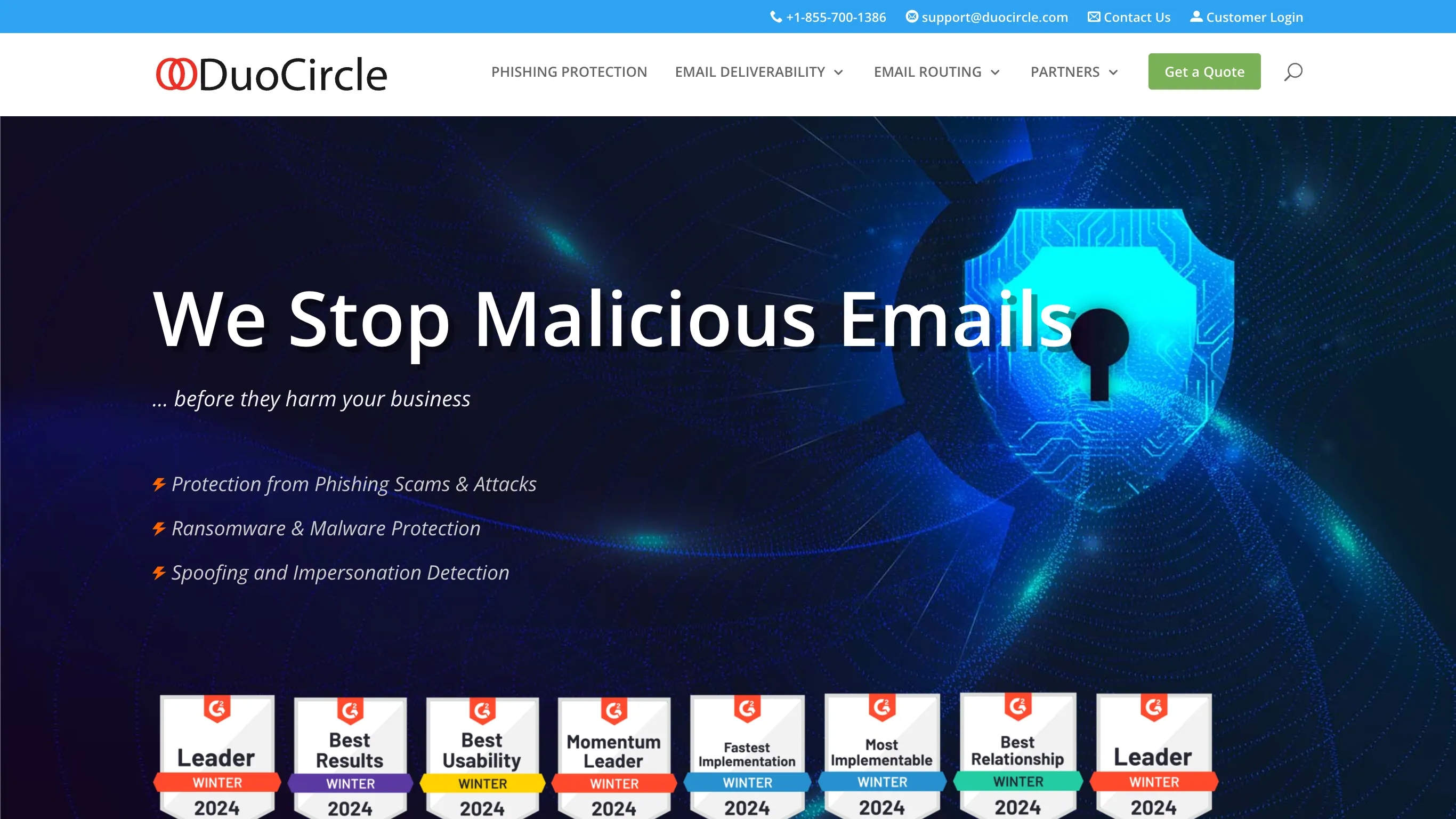 DuoCircle is a closed-source email service.
