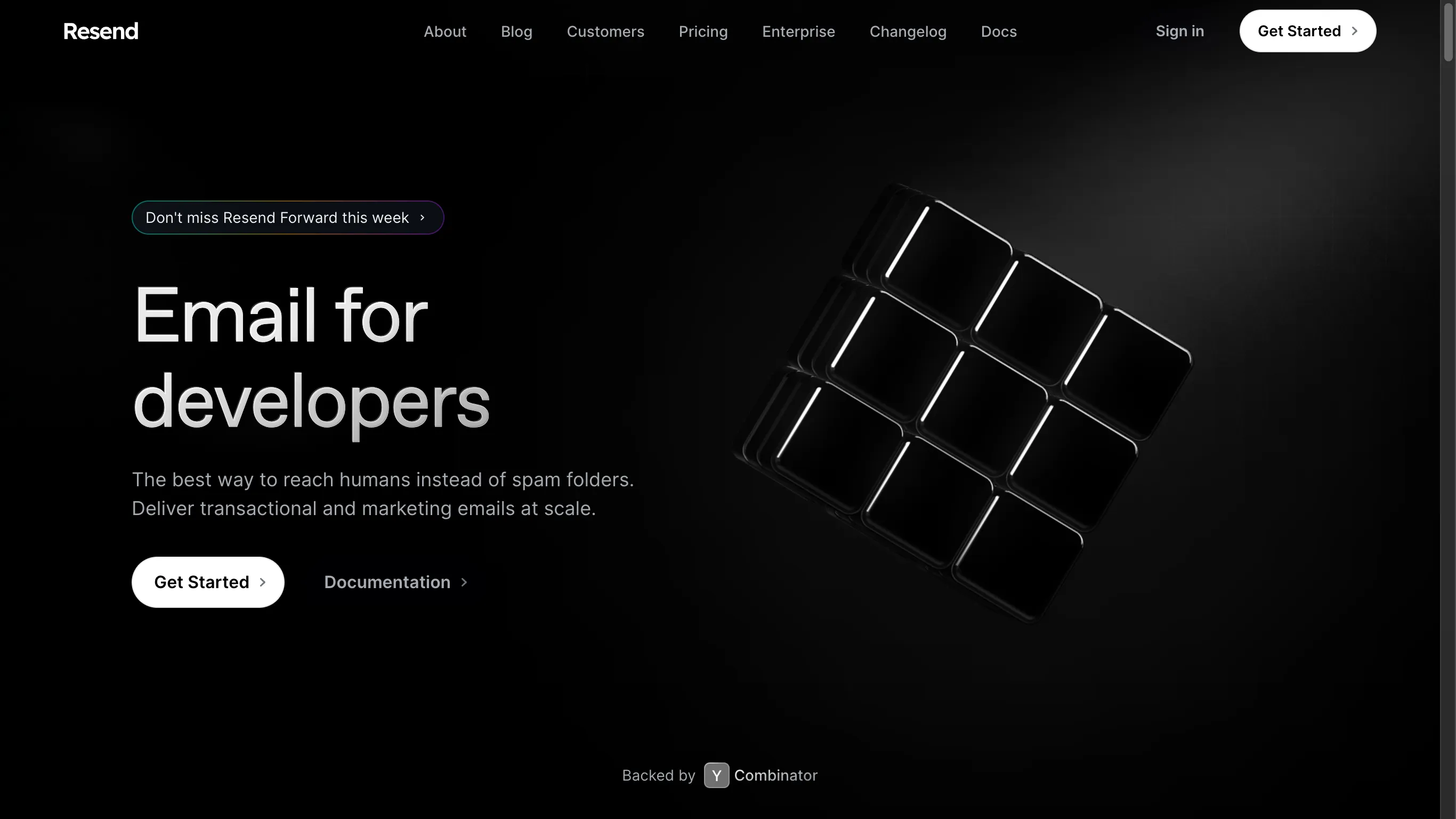Resend is a closed-source email service.