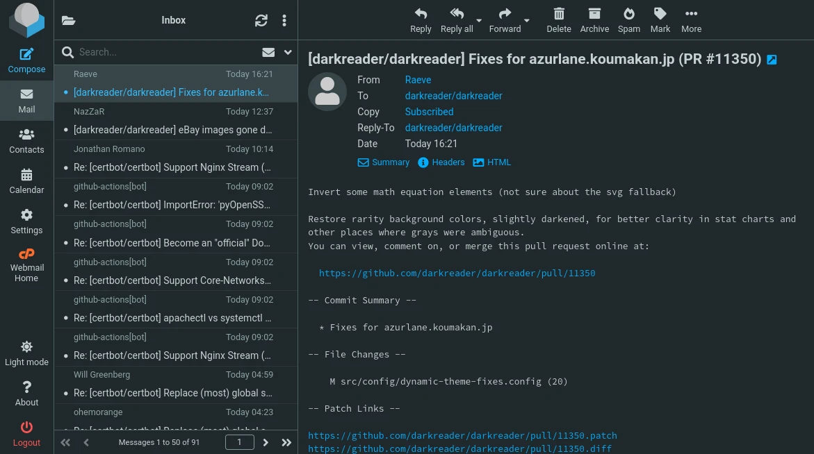Roundcube is an open-source email client for Google Chrome and is written in the PHP programming language.
