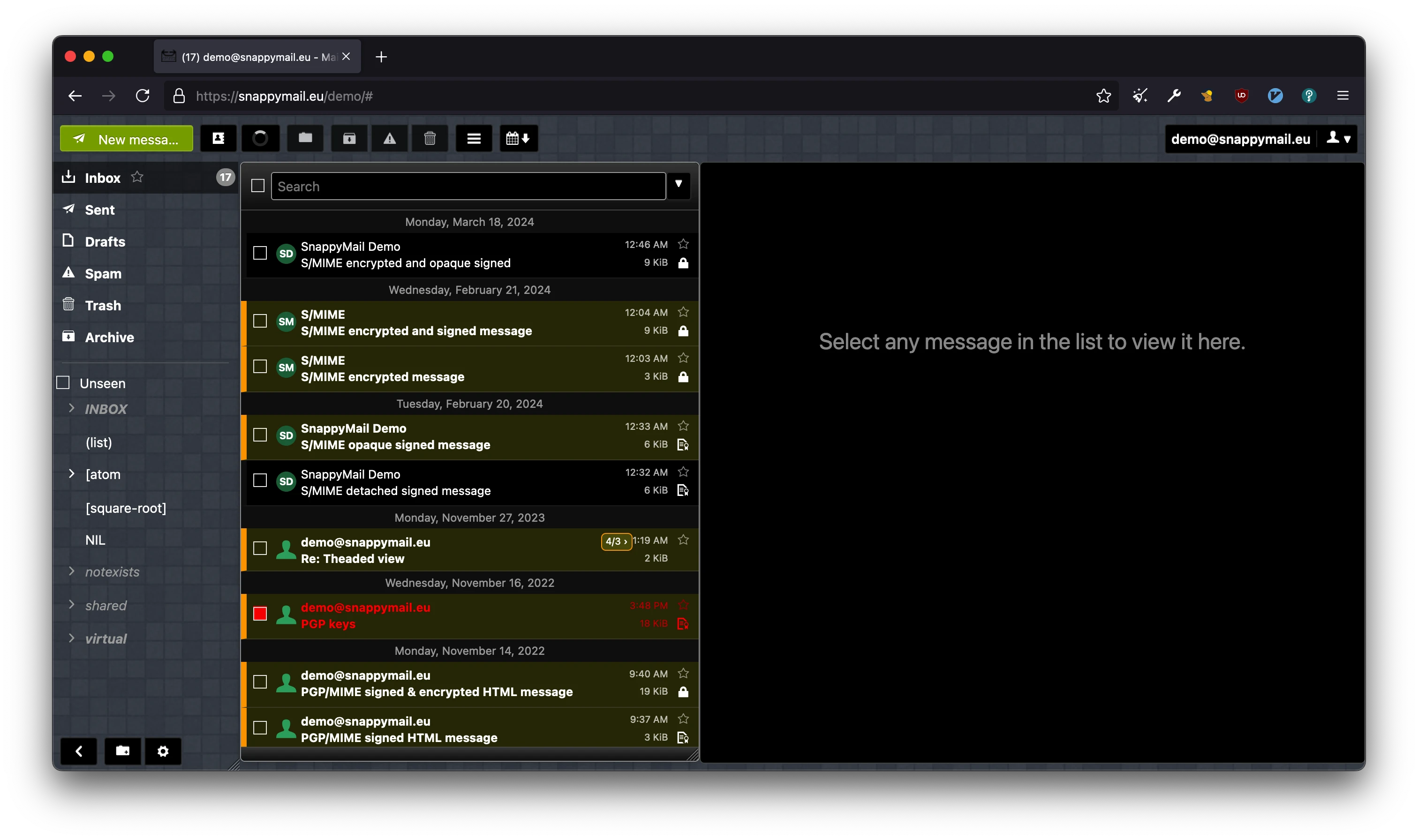 SnappyMail is an open-source email client for Google Chrome and is written in the PHP programming language.