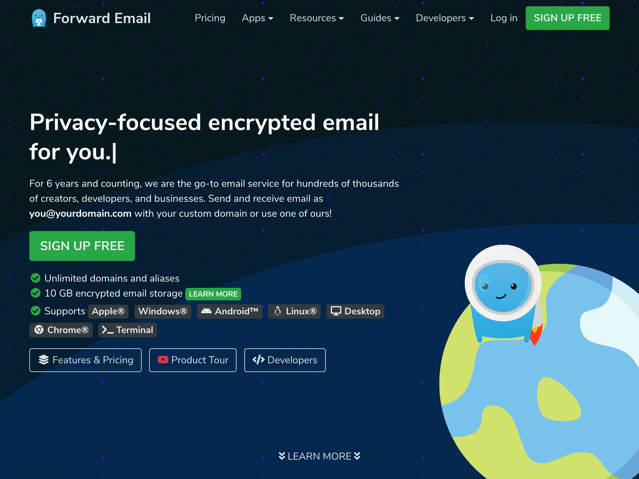 Forward Email is an open-source email server for Command-line (CLI).
