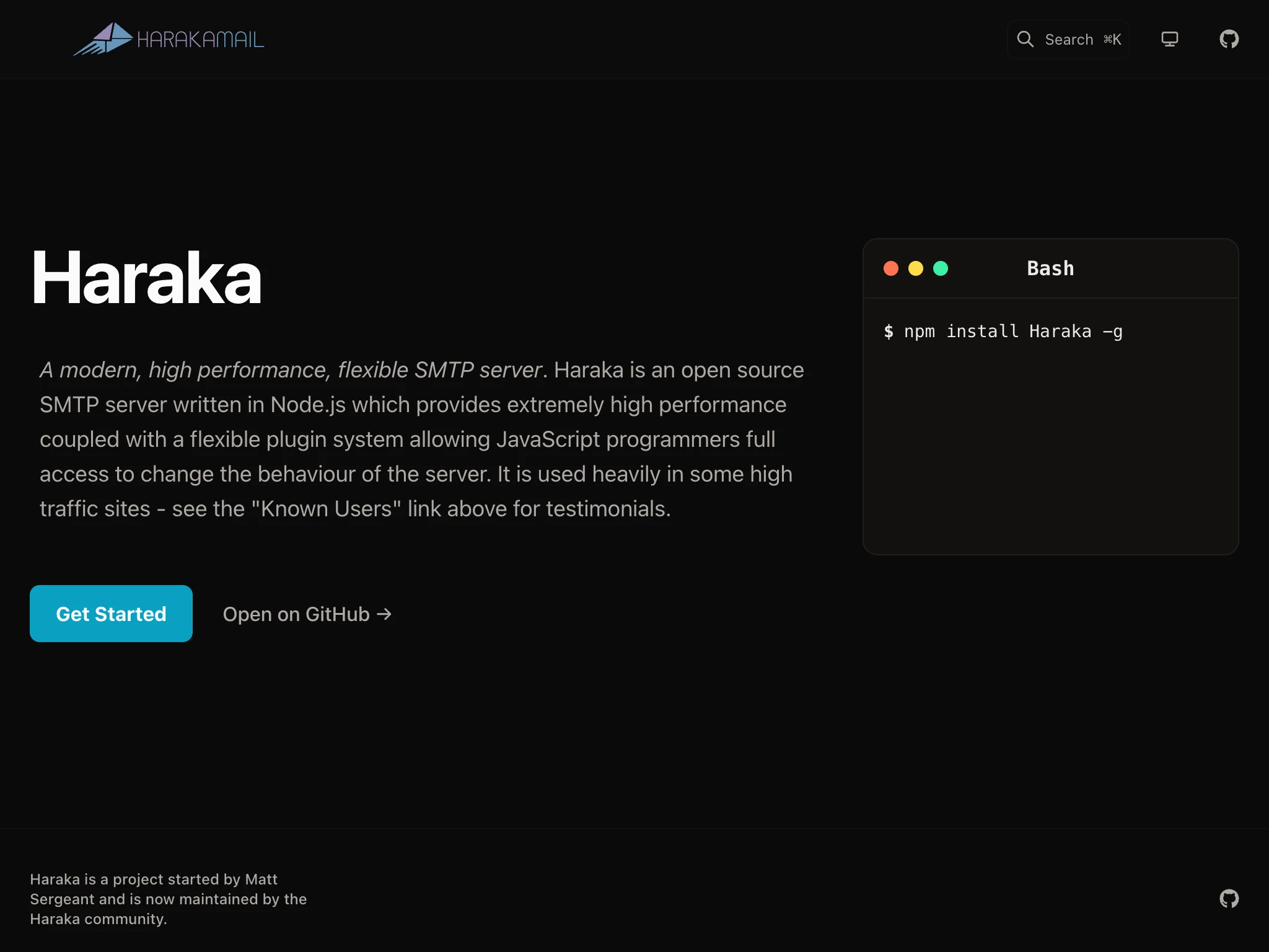 Haraka is an open-source email server for Command-line (CLI).