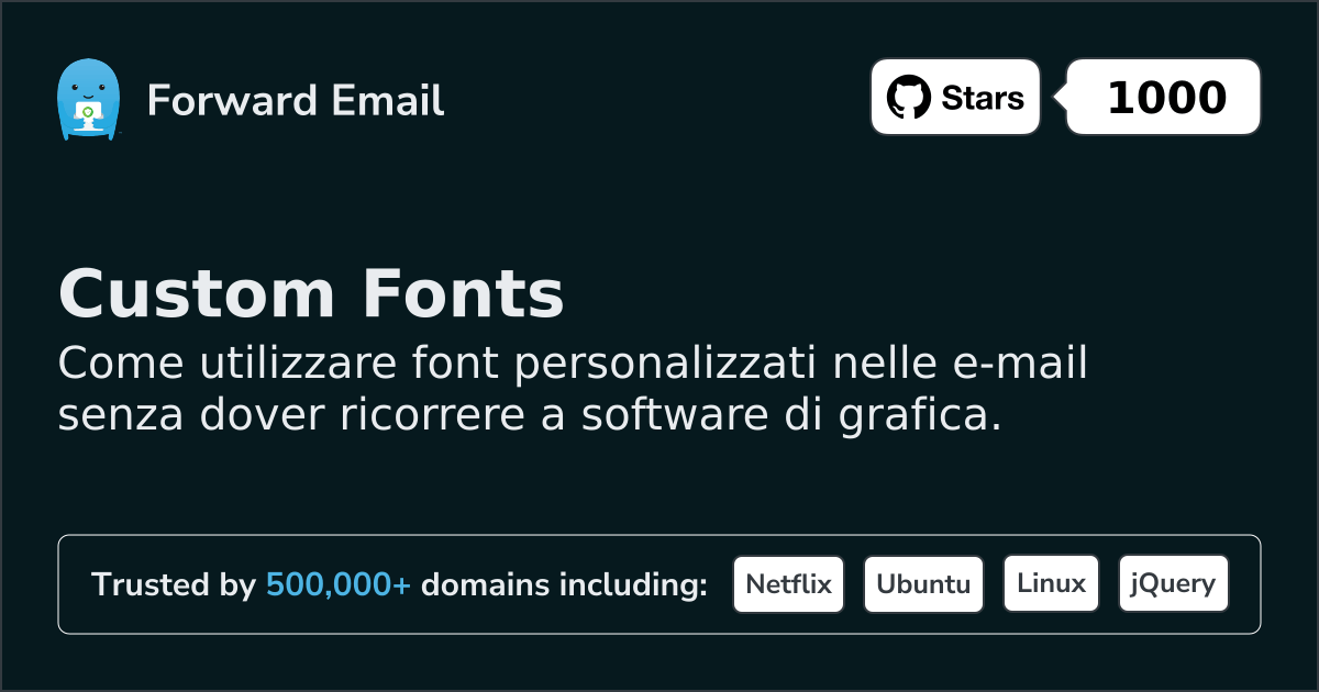 Caratteri personalizzati nelle e-mail