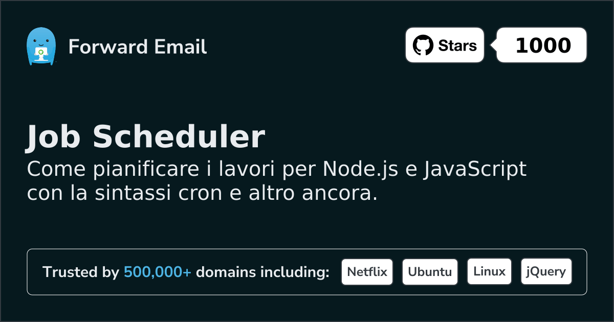 Pianificatore di attività Node.js