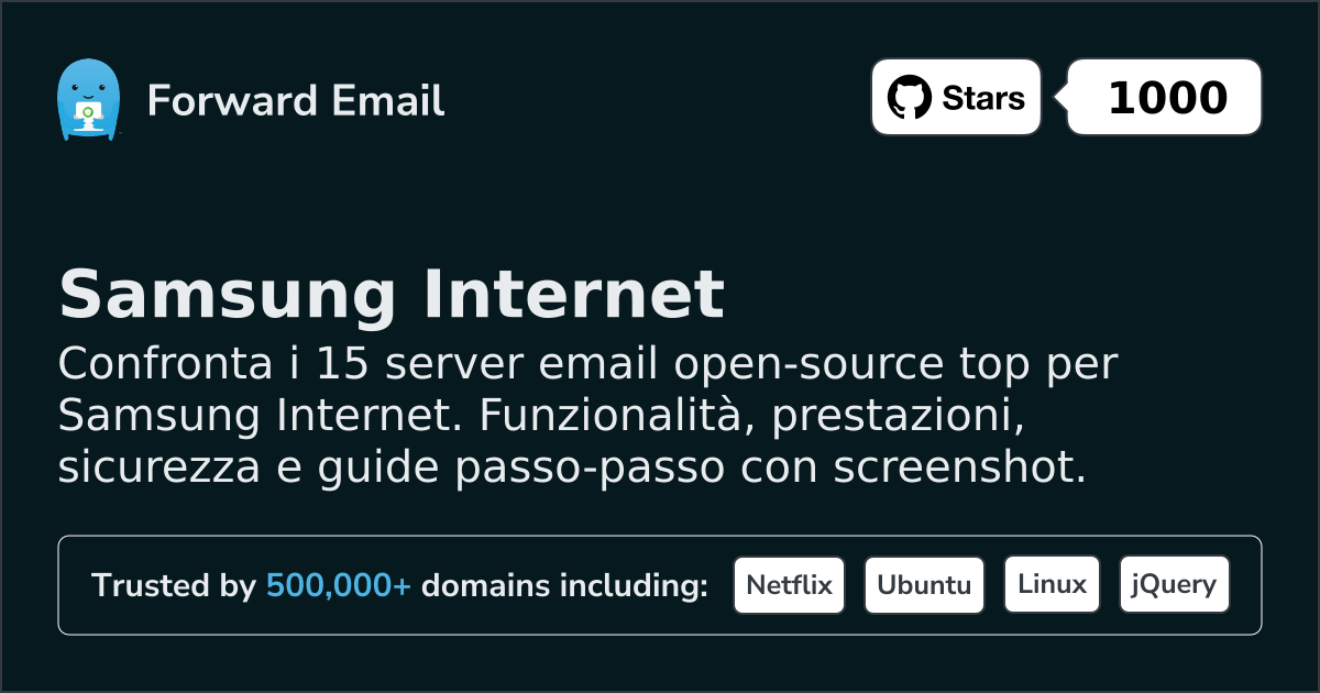 15 Server Email Open Source Top per Samsung Internet 2026