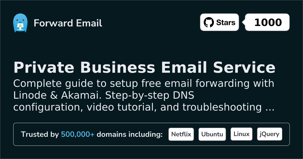 Linode & Akamai 로 이메일을 설정하는 방법