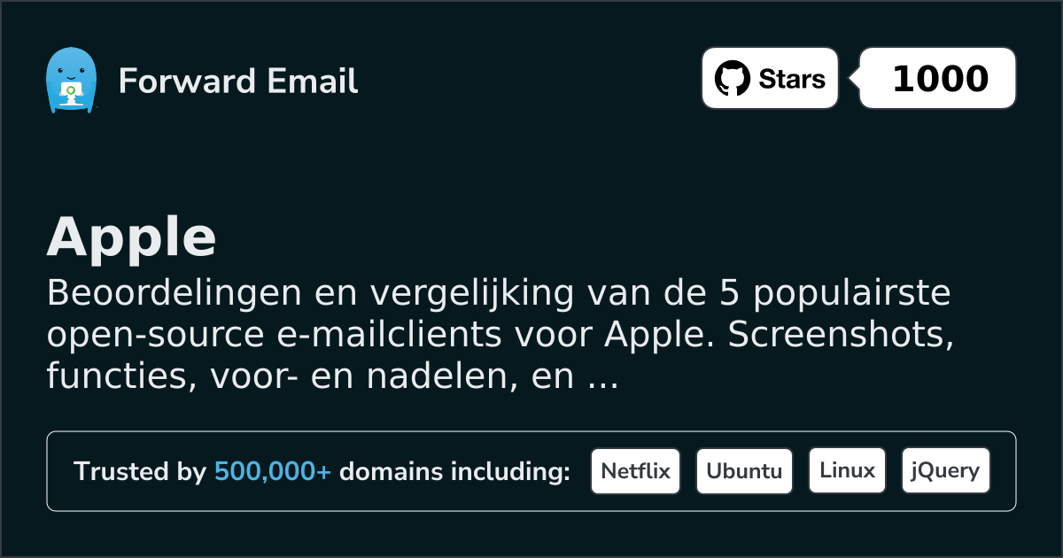 5 Meest Populaire Open Source E-mailclients voor Apple 2026