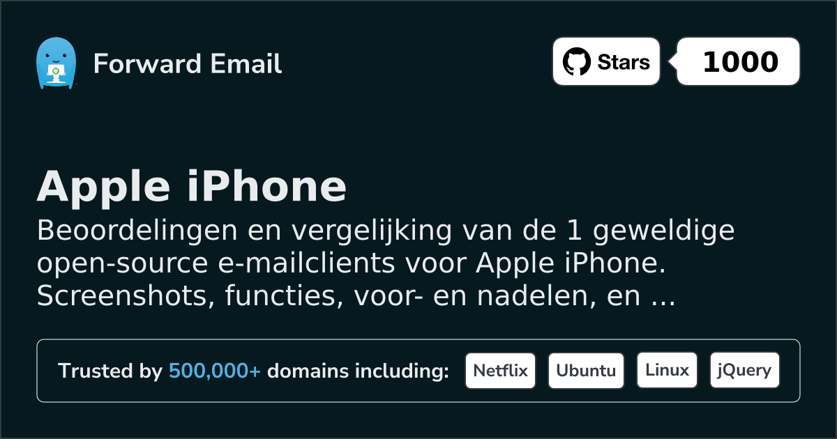 1 Geweldige Open Source E-mailclients voor Apple iPhone 2026