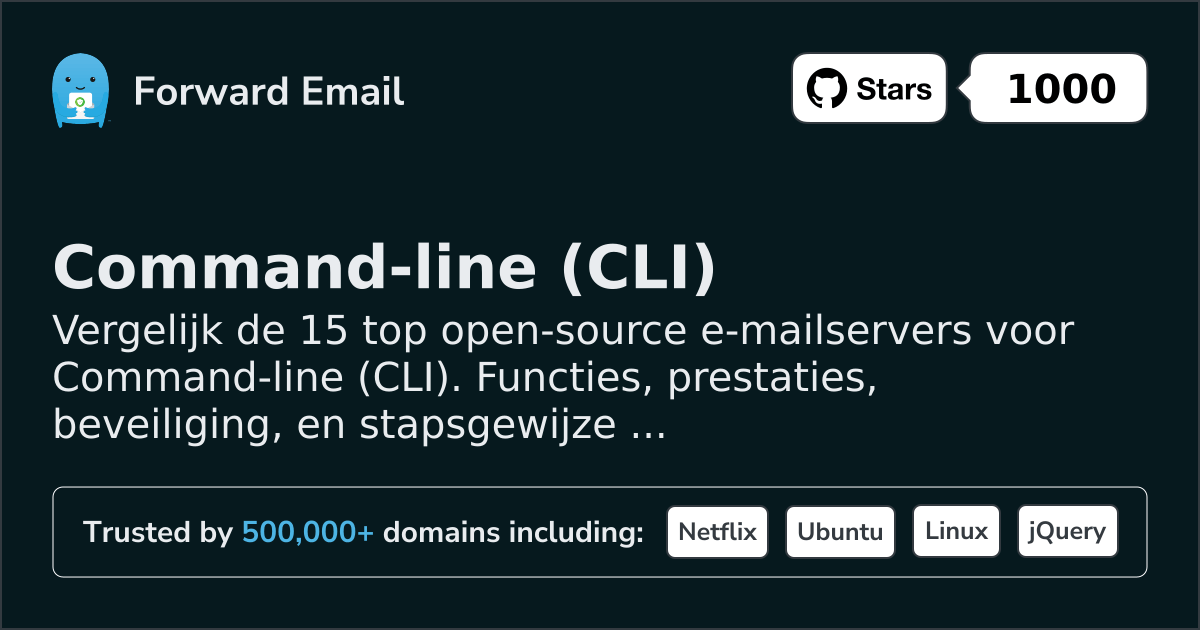 15 Top Open Source E-mailservers voor Command-line (CLI) 2026