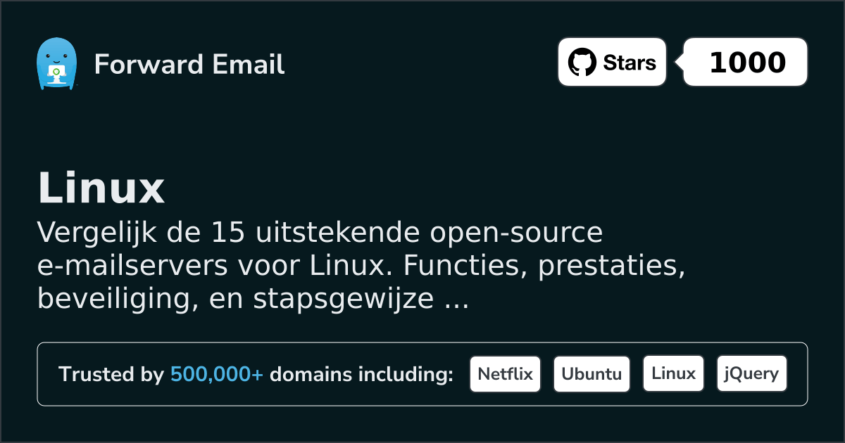 15 Uitstekende Open Source E-mailservers voor Linux 2026