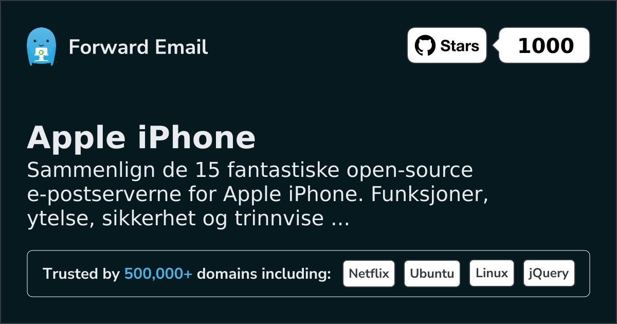15 fantastiske åpen kildekode e-postservere for Apple iPhone 2026