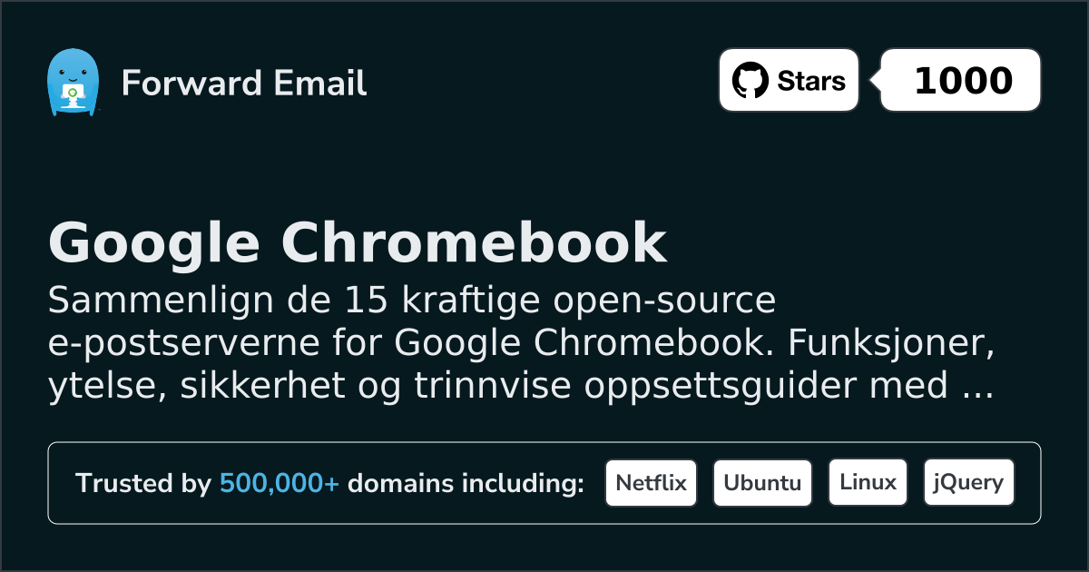 15 kraftige open source e-postservere for Google Chromebook 2026