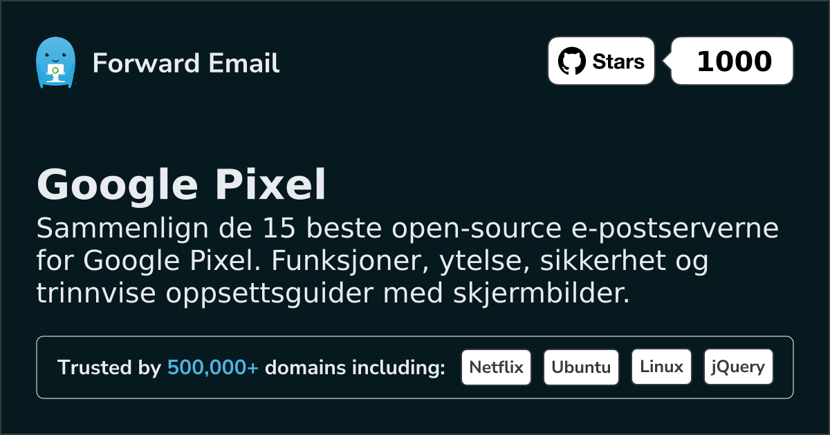 15 beste open source e-postservere for Google Pixel 2026