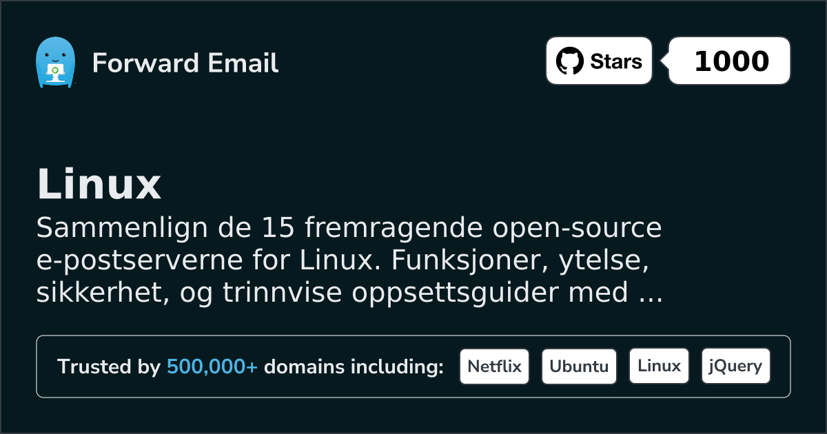 15 fremragende open source e-postservere for Linux 2026