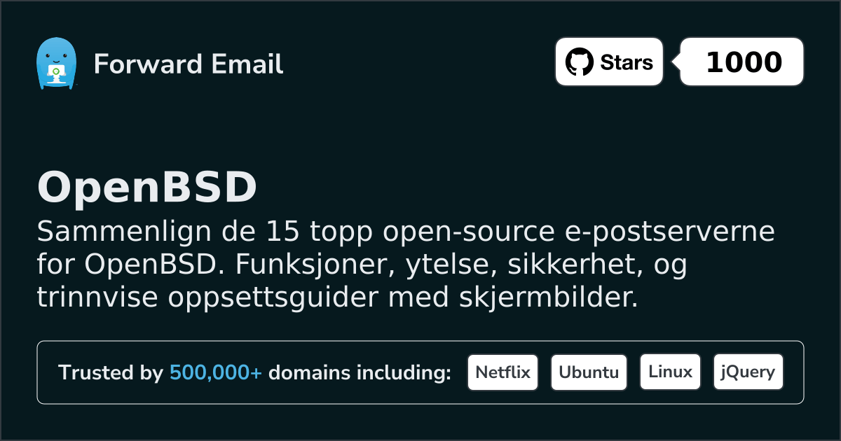 15 topp open source e-postservere for OpenBSD 2026