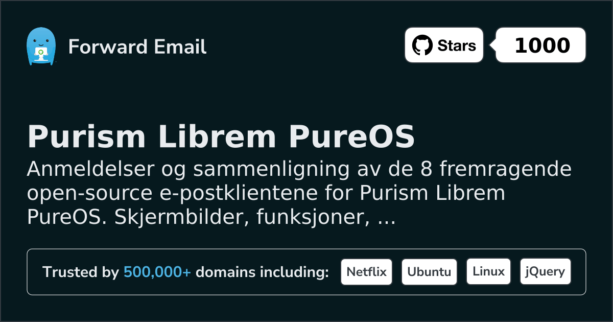 8 fremragende open source e-postklienter for Purism Librem PureOS 2026