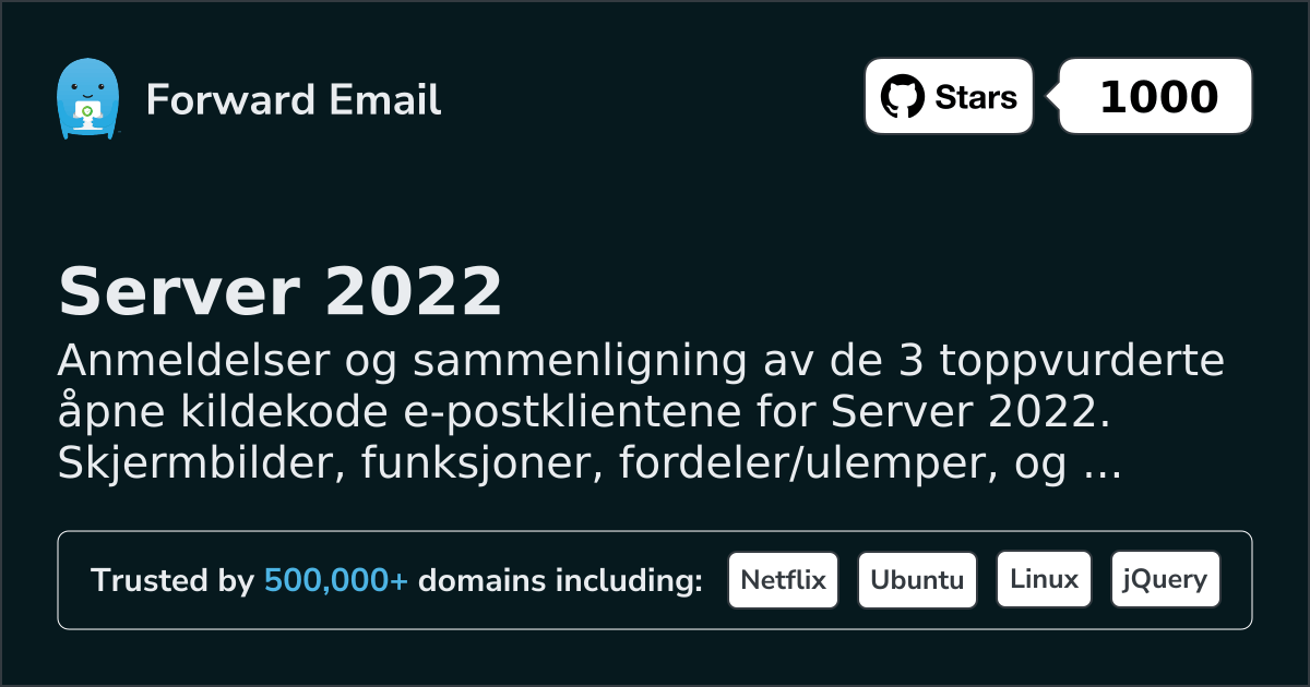 3 Toppvurderte Open Source E-postklienter for Server 2022 2026