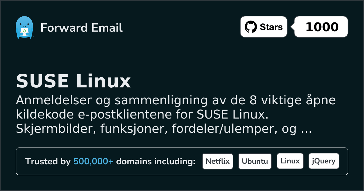 8 Viktige Open Source E-postklienter for SUSE Linux 2026