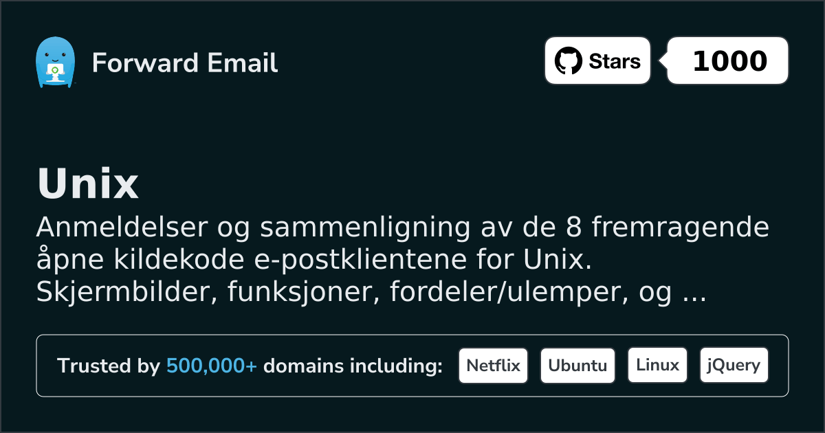 8 Fremragende Open Source E-postklienter for Unix 2026