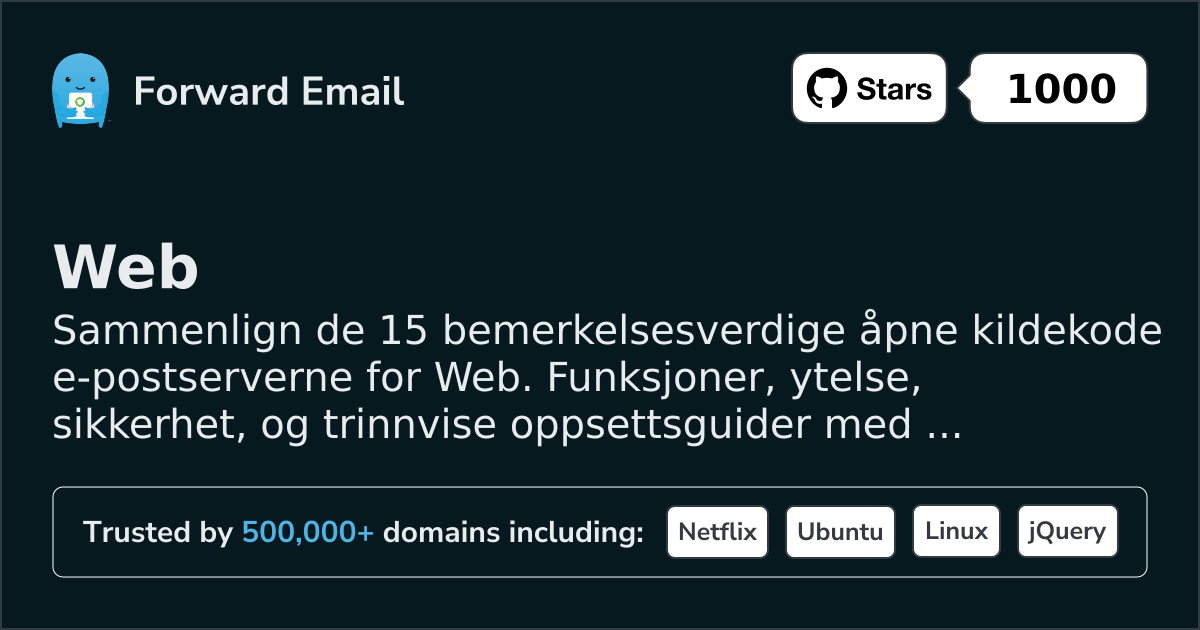 15 Merkbare Open Source E-postservere for Web 2026