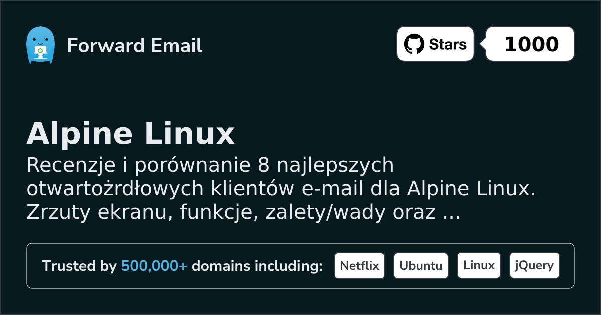 8 najlepszych otwartoźródłowych klientów e-mail dla Alpine Linux 2026
