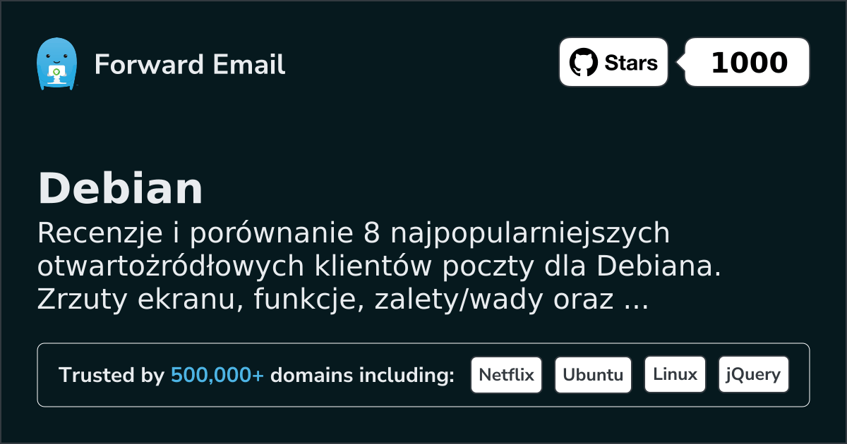 8 Najpopularniejszych Klientów E-mail Open Source dla Debian 2026