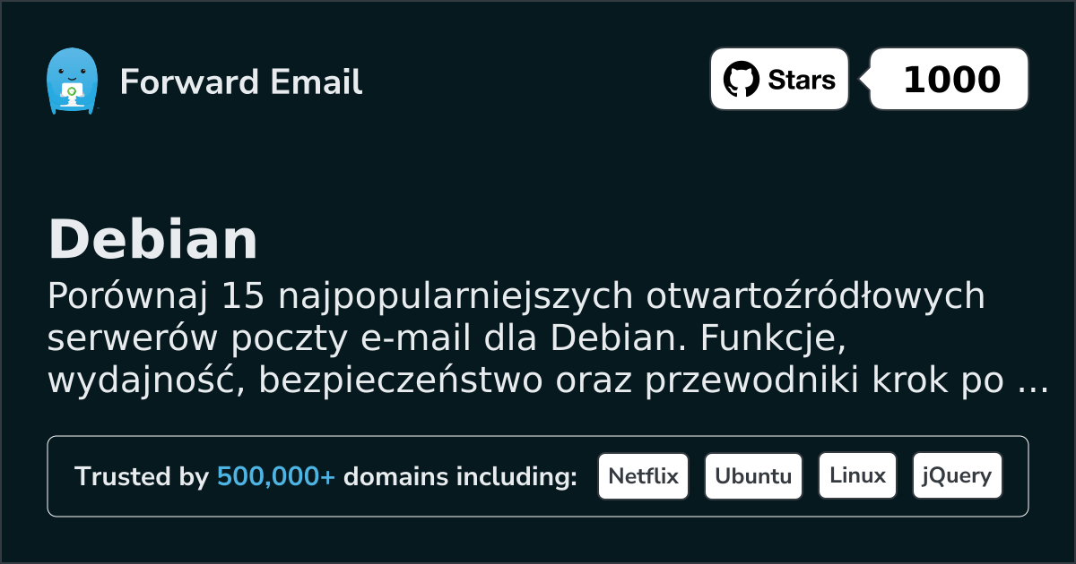 15 Najpopularniejszych Serwerów E-mail Open Source dla Debian 2026