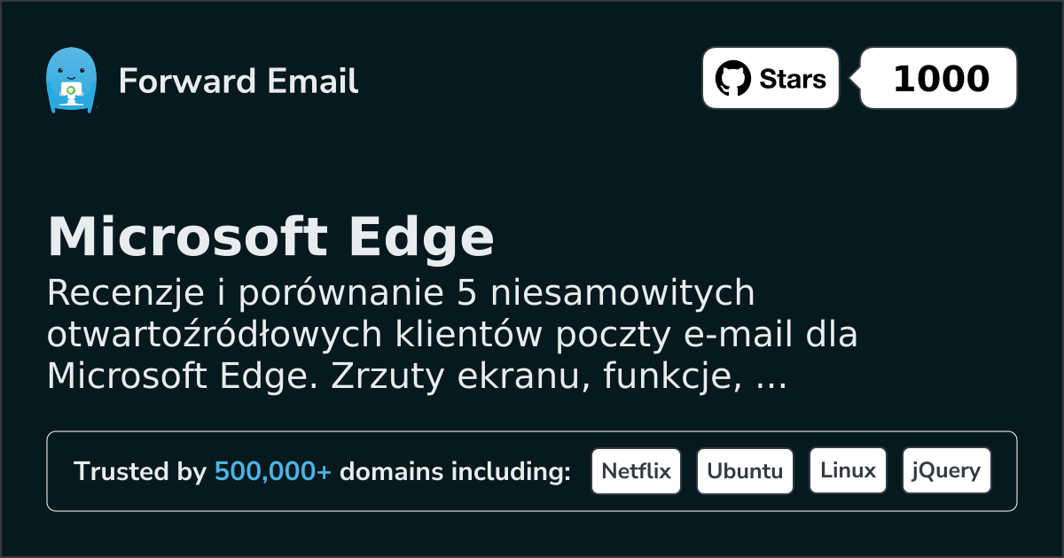 5 niesamowitych klientów e-mail open source dla Microsoft Edge 2026