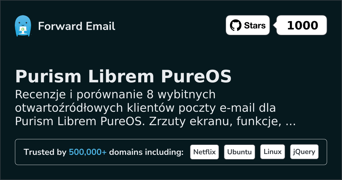 8 wybitnych klientów e-mail open source dla Purism Librem PureOS 2026