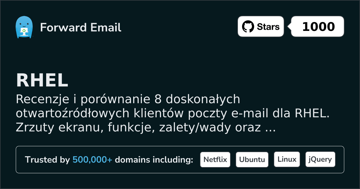8 doskonałych klientów e-mail open source dla RHEL 2026