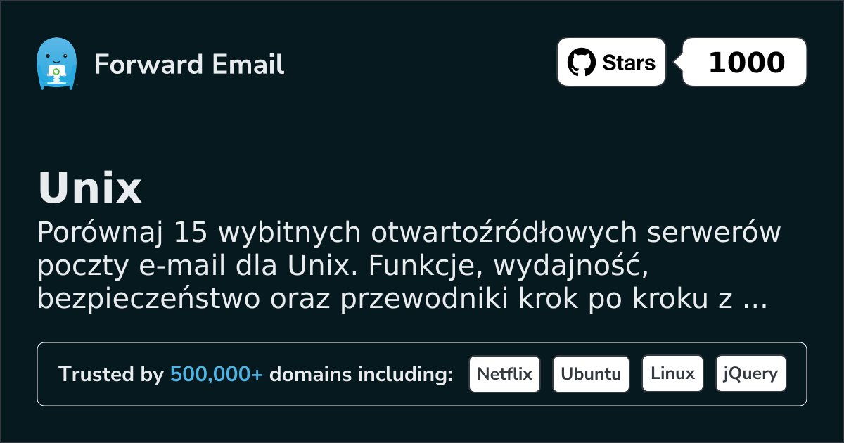 15 Wybitnych Otwartoźródłowych Serwerów E-mail dla Unix 2026