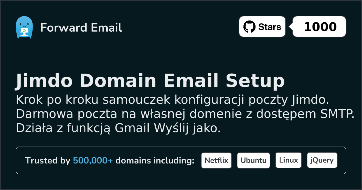 Jak skonfigurować pocztę e-mail za pomocą Jimdo