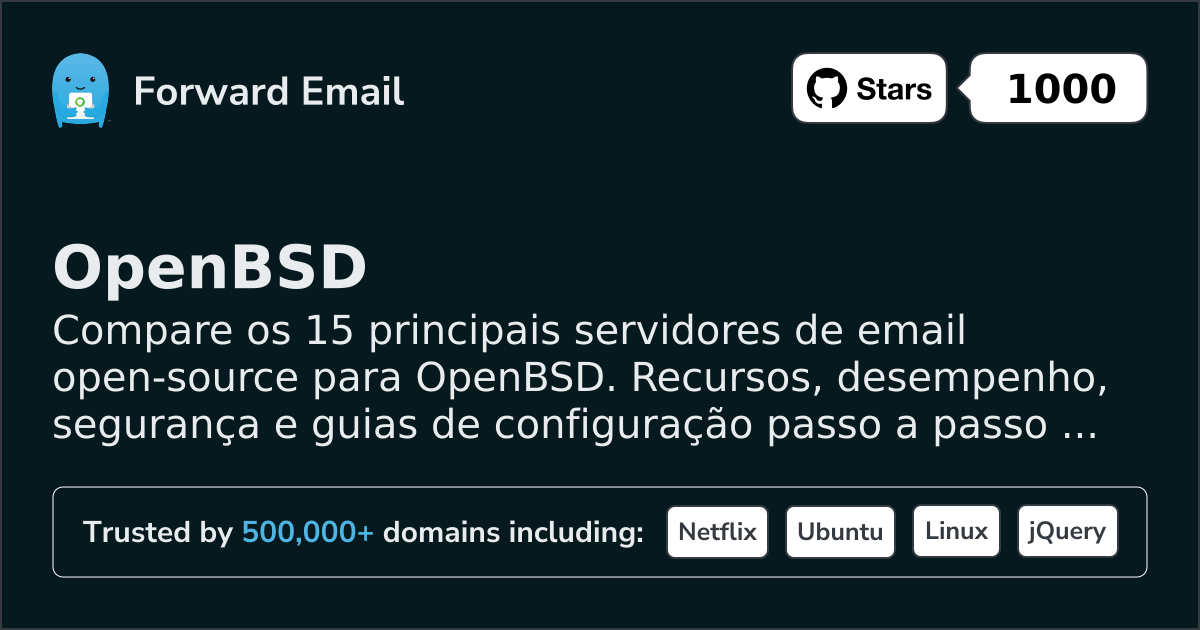15 Principais Servidores de Email Open Source para OpenBSD 2026