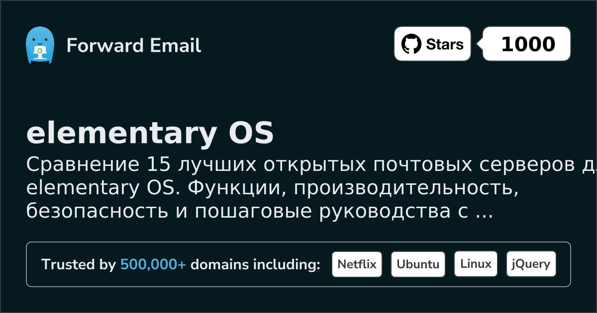 15 лучших открытых почтовых серверов для elementary OS 2026