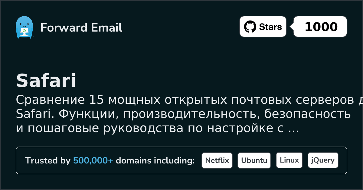 15 мощных открытых почтовых серверов для Safari 2026