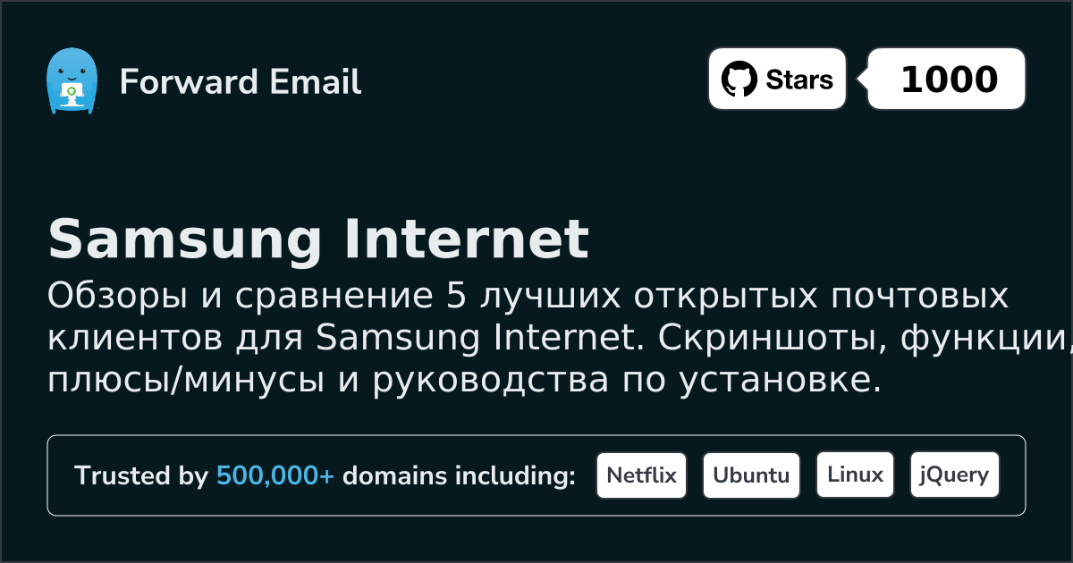 5 топовых открытых почтовых клиентов для Samsung Internet 2026
