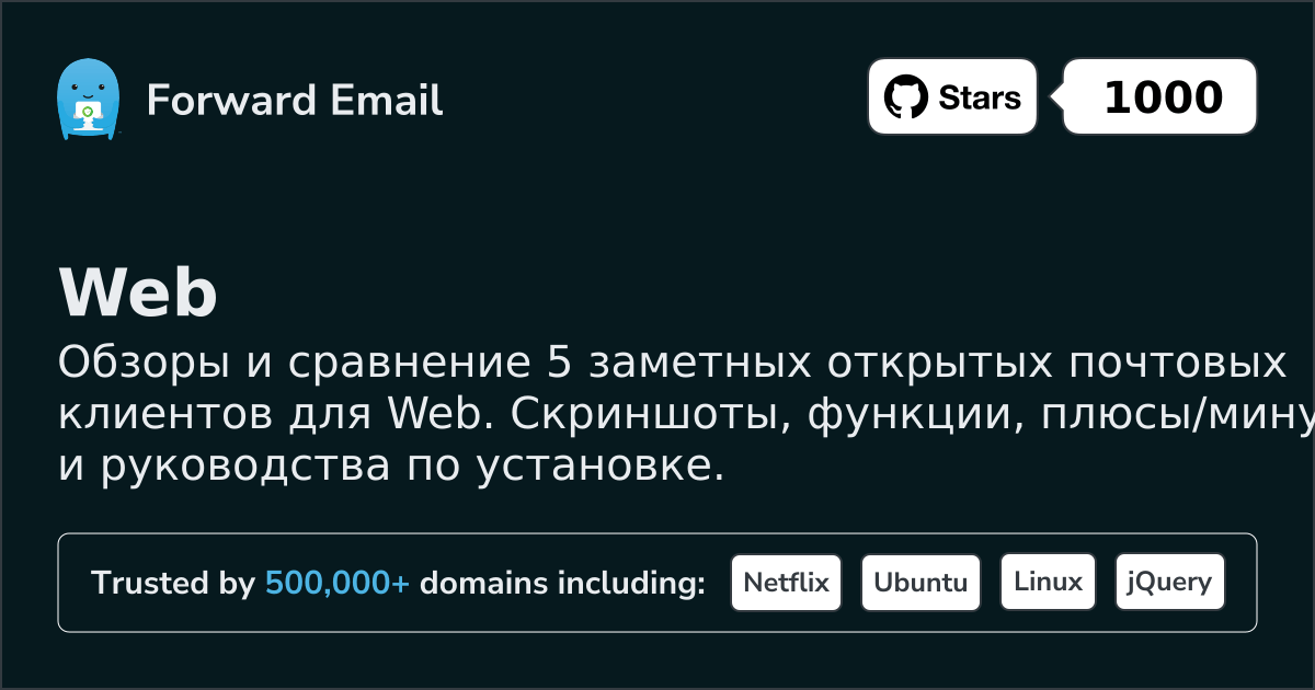 5 заметных открытых почтовых клиентов для Web 2026