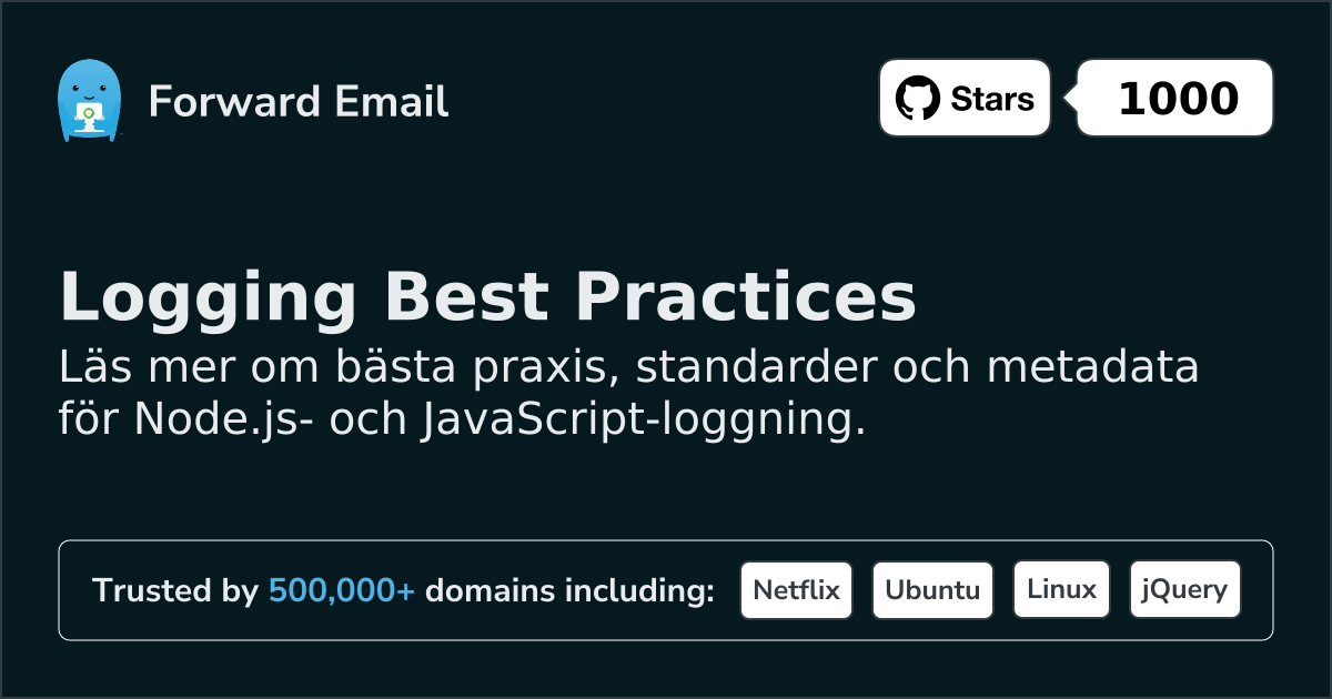 Bästa praxis för Node.js-loggning