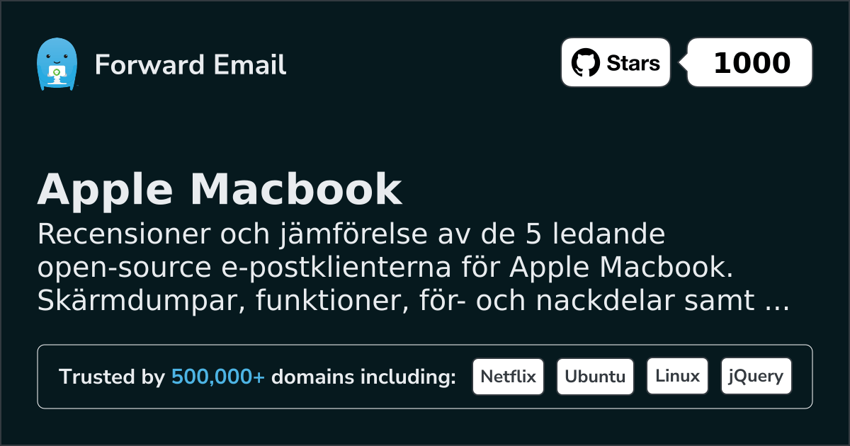 5 Ledande Open Source E-postklienter för Apple Macbook 2026