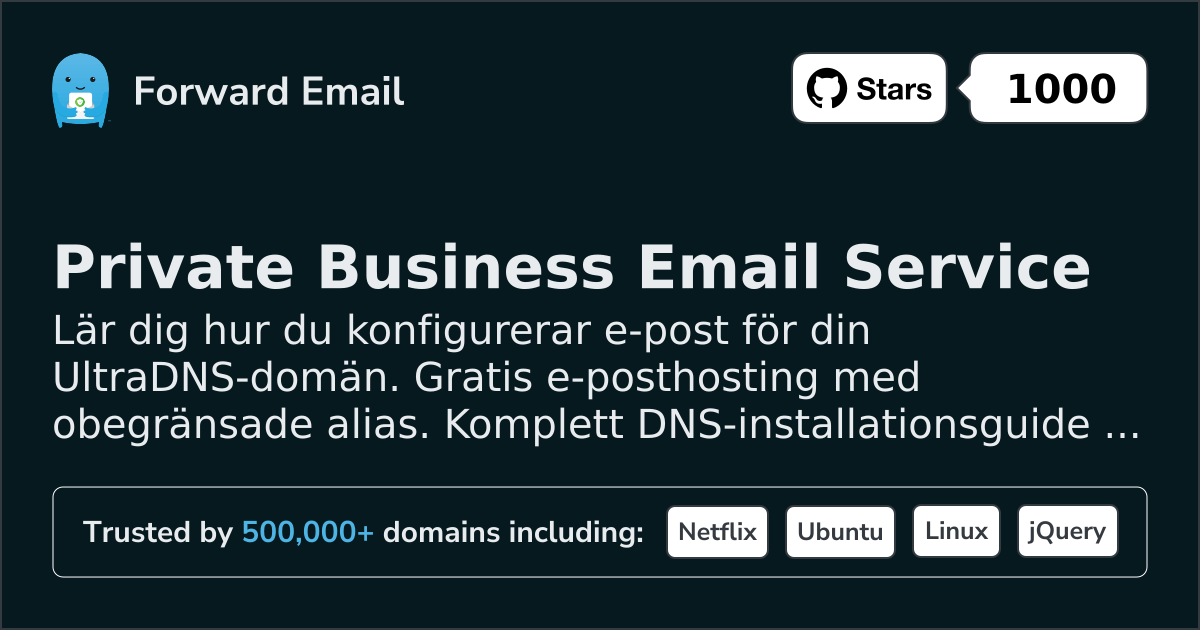 Hur man konfigurerar e-post med UltraDNS