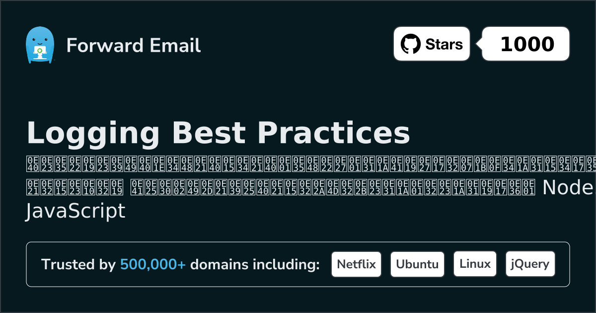 แนวทางปฏิบัติที่ดีที่สุดสำหรับการบันทึก Node.js